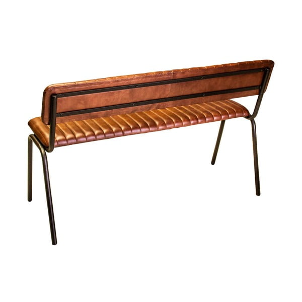 Panca in pelle marrone - Antic Line-image-1