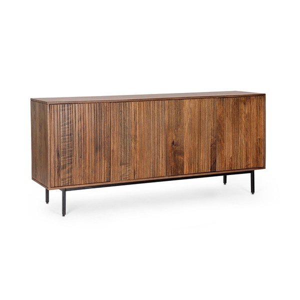 Credenza di colore naturale in mango massiccio 170x75x40 cm Tadita – Bizzotto