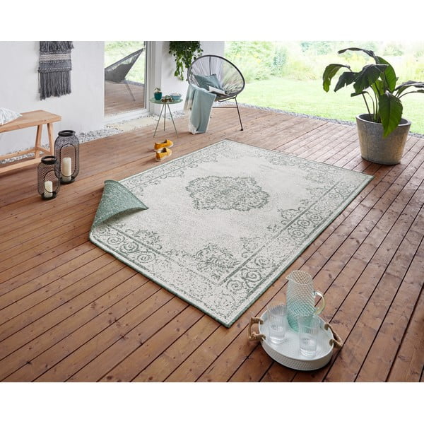 Tappeto per esterni verde e crema , 80 x 150 cm Cebu - NORTHRUGS-image-1