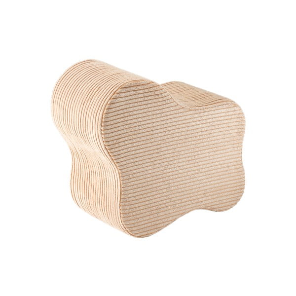 Pouf per bambini marrone chiaro con rivestimento in velluto a coste Cloud – Wigiwama-image-2