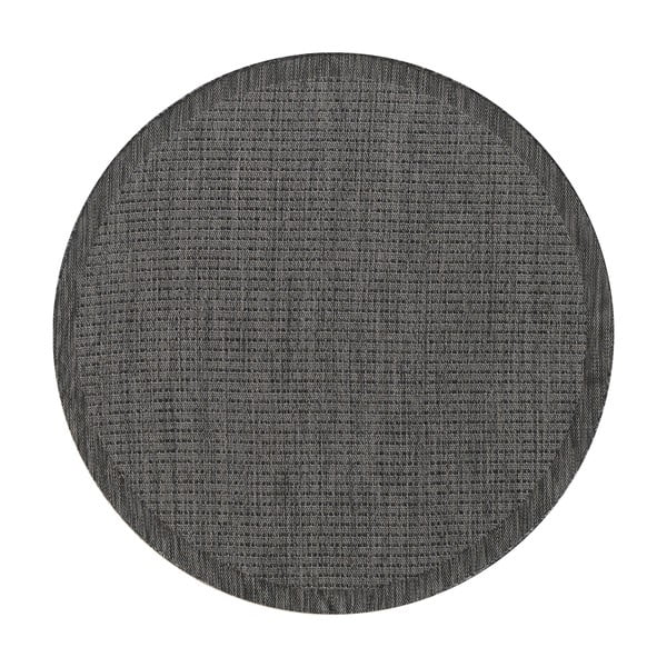 Tappeto rotondo per esterni grigio scuro ø 120 cm Giza - Ayyildiz Carpets