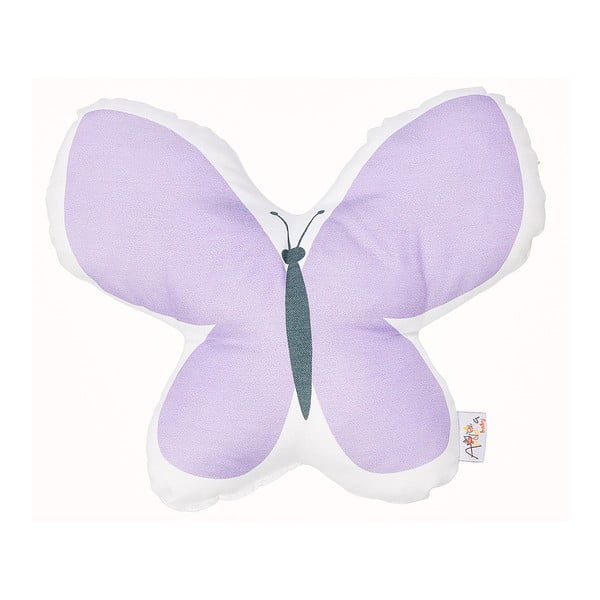 Cuscino per bambini viola con cotone Mike & Co. NEW YORK Cuscino giocattolo Farfalla, 26 x 30 cm - Mike & Co. NEW YORK