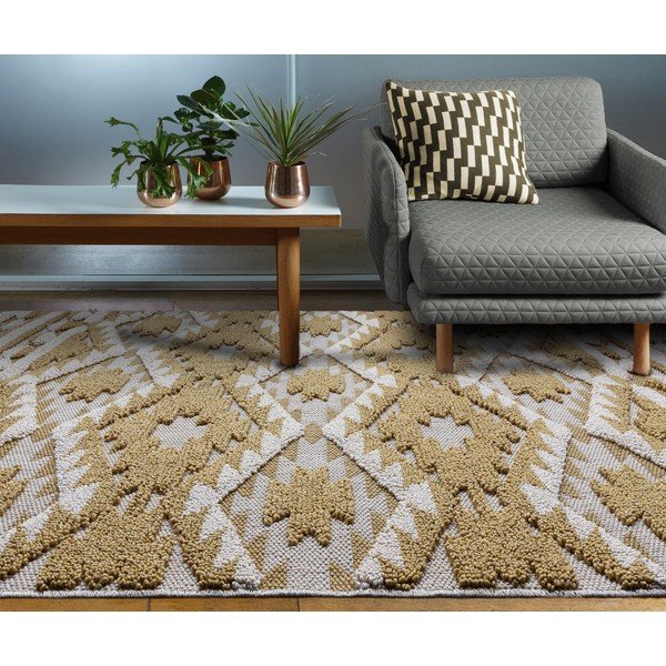 Tappeto giallo , 120 x 170 cm Taza - Asiatic Carpets-image-4