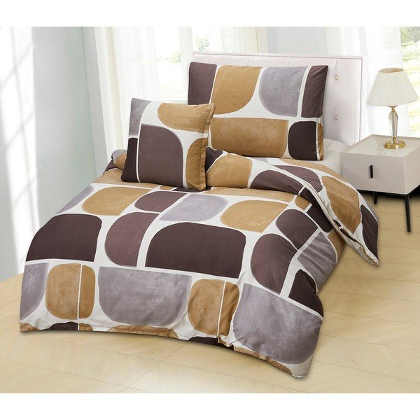 Set copripiumino e federa in microsatinato per letto singolo 3 pezzi 140x200 cm Pablo – My House-image-1