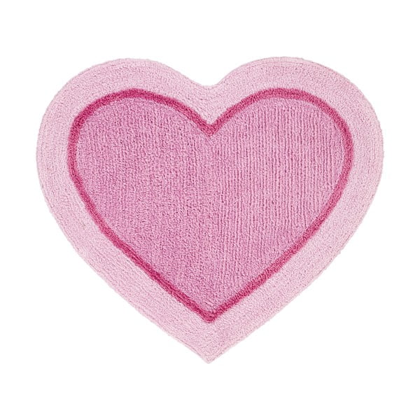 Tappeto per bambini rosa a forma di cuore , 50 x 80 cm Heart - Catherine Lansfield