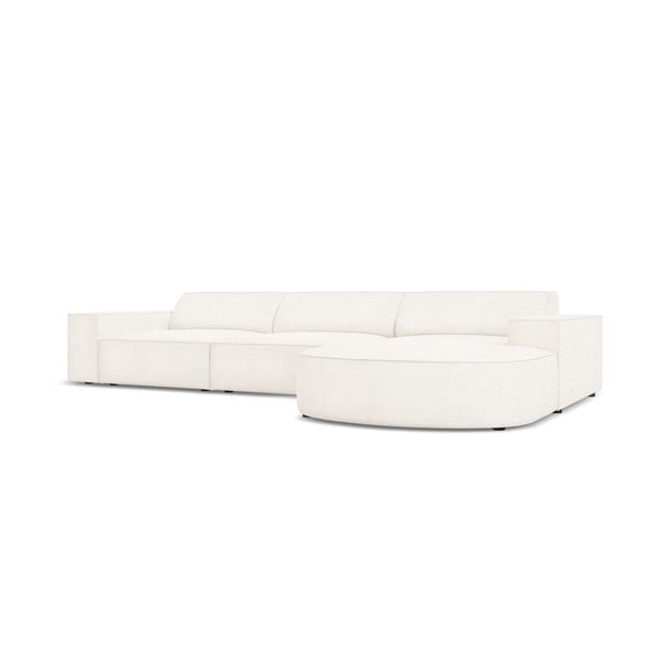 Divano angolare beige in tessuto bouclé (angolo destro) Jodie - Micadoni Home-image-3