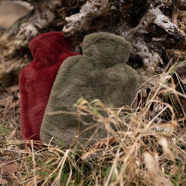 Borsa dell'acqua calda rossa in micropile 1,8 l Classic – Hugo Frosch-image-3