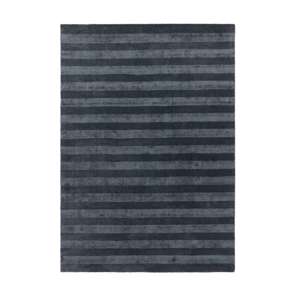 Tappeto blu scuro in fibre riciclate tessuto a mano 160x230 cm Connor – MADE