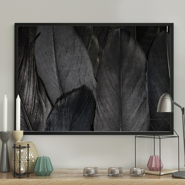 Poster nero, 50 x 40 cm Feathers - DecoKing-image-1