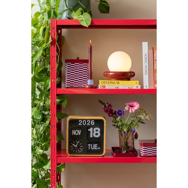 Lampada da tavolo burgundy in ceramica (altezza totale 19 cm) Catania Ring – Leitmotiv-image-1