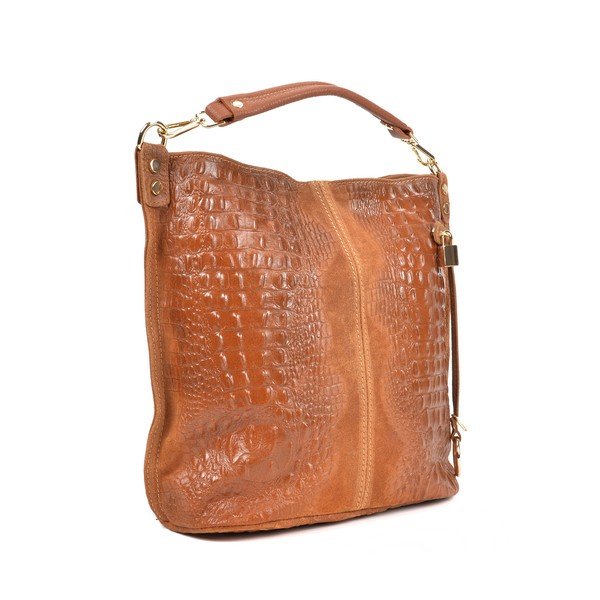 Borsa Ganna in pelle marrone scuro cognac - Roberta M-image-2