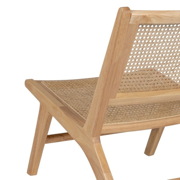 Poltrona con schienale in rattan in colore naturale - Ixia-image-4