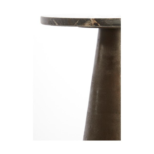Tavolino rotondo con piano in marmo ø 29 cm Ynez – Light & Living-image-3