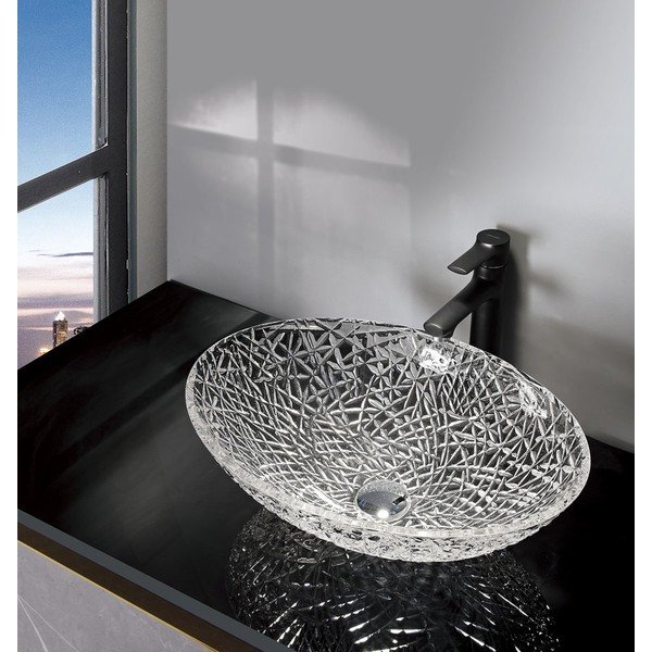 Lavabo in vetro 50x36 cm Purus – Sapho-image-1