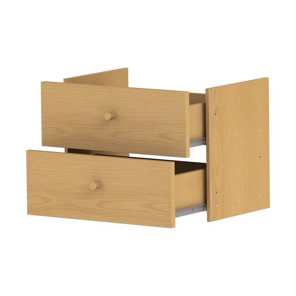 Componente - cassetti in rovere decorato in colore naturale 43x33 cm Z - Tenzo-image-3