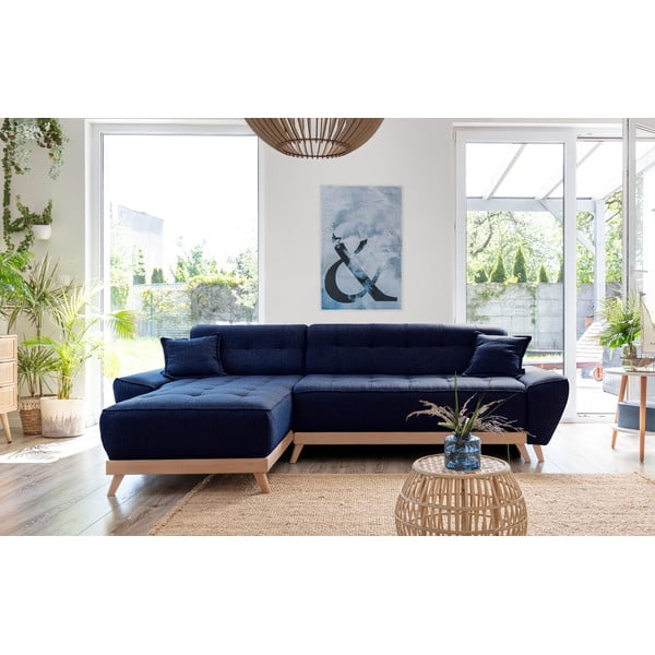 Divano letto blu navy divano angolare variabile Dazzling Daisy - Miuform-image-1