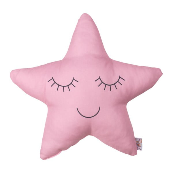 Cuscino per bambini rosa con cotone Mike & Co. Cuscino NEW YORK Toy Star, 35 x 35 cm - Mike & Co. NEW YORK