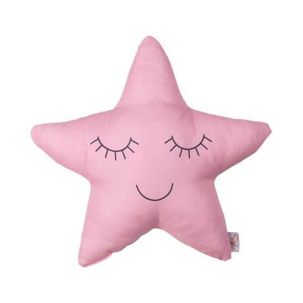 Cuscino per bambini rosa con cotone Mike & Co. Cuscino NEW YORK Toy Star, 35 x 35 cm - Mike & Co. NEW YORK