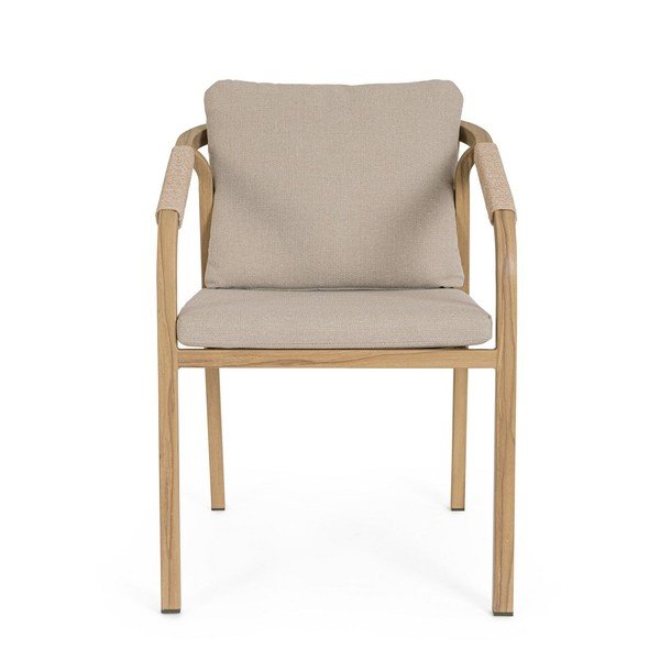 Sedia da esterno di colore naturale in metallo Kalimera – Bizzotto-image-2