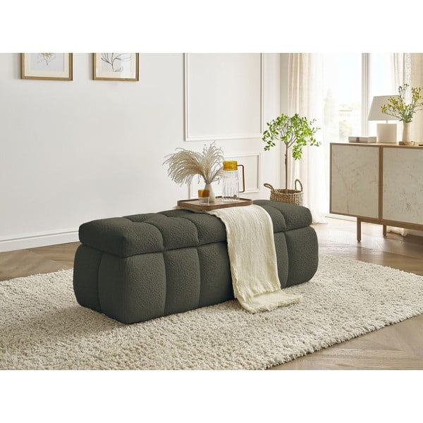 Panca verde in tessuto bouclé Mont Blanc - Bobochic Paris-image-1