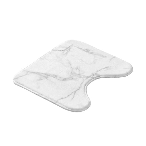 Tappetino per il bagno bianco e grigio per WC 45x45 cm Marbre – douceur d'intérieur