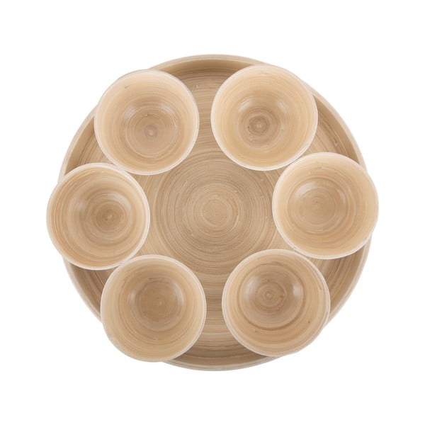 Set da portata in bambù bianco ø 32 cm Puro - PT LIVING-image-2