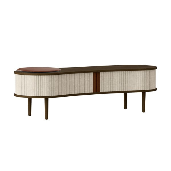 Tavolo TV marrone e beige in rovere 140x40 cm Audacious - UMAGE-image-4