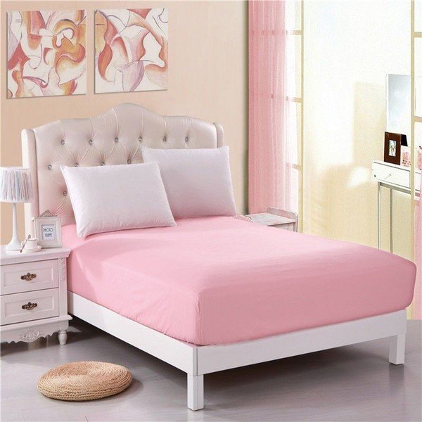 Lenzuolo rosa non elastico per letto singolo Purreo Muneco, 100 x 200 cm - Mijolnir