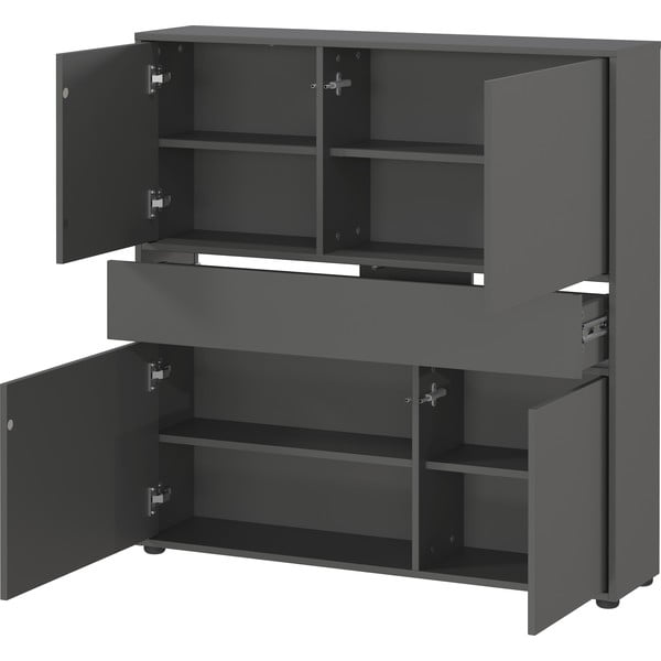 Armadietto color antracite 105x108x25 cm Ameca 2.0 – Germania-image-2