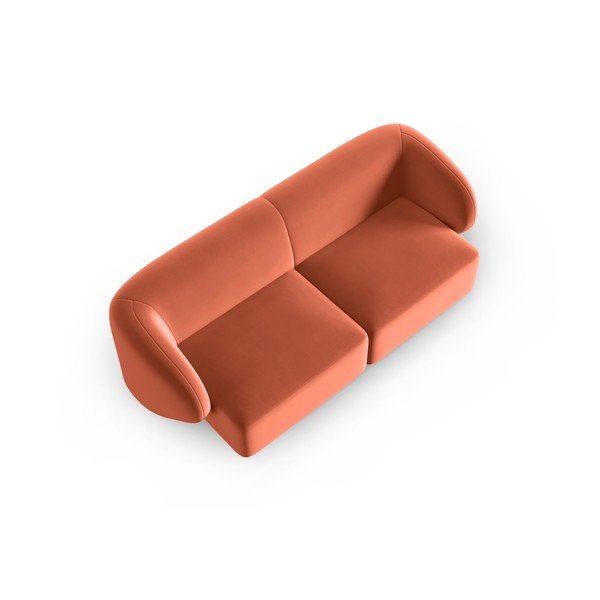 Divano rosa con rivestimento in velluto 188 cm Paolo – Milo Casa-image-1