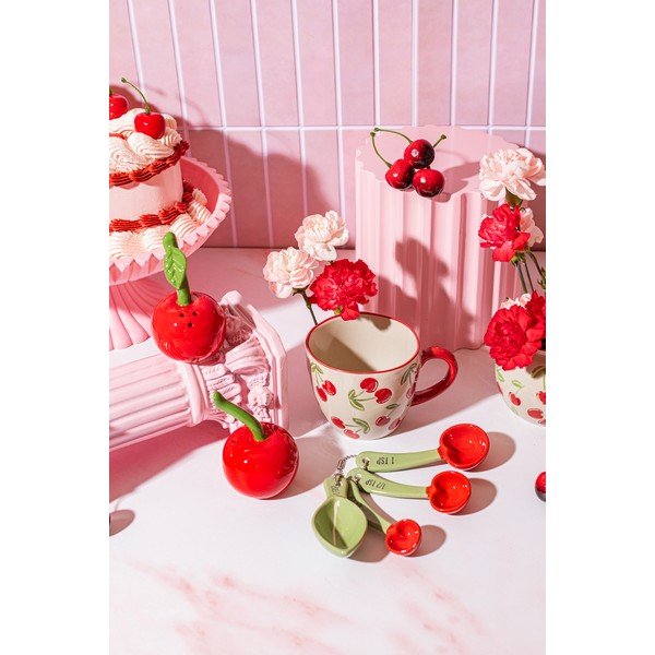 Tazza beige in ceramica 250 ml Cherries – Sass & Belle-image-1