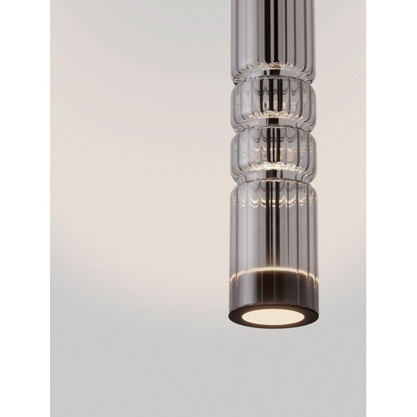 Lampadario LED grigio in vetro ø 8 cm Bento – Nova Luce-image-3