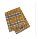Plaid a quadri giallo senape con cotone , 140 x 180 cm Texas - Euromant
