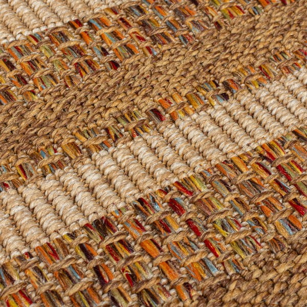 Tappeto per interni ed esterni in colore naturale 120x170 cm Layla Border - Flair Rugs-image-3