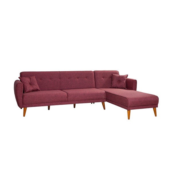 Divano letto bordeaux divano angolare Aria - Balcab Home-image-1