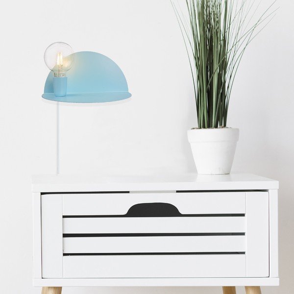 Lampada da parete blu con mensola Shelfie - Homemania Decor-image-3