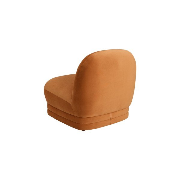 Poltrona arancione con rivestimento in velluto Cocos – Ellos Home-image-4