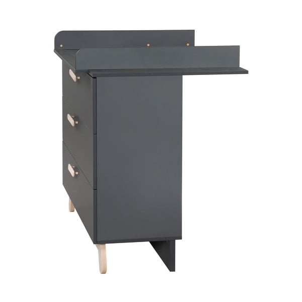 Cassettiera bassa antracite con fasciatoio 117x103 cm Jara - Roba-image-2