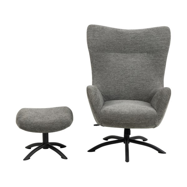 Set di orecchie e poggiapiedi grigio antracite Talgarth - Actona-image-2