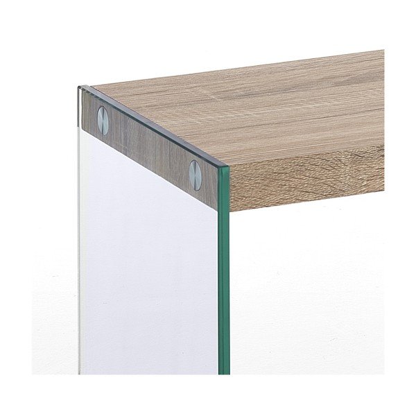 Mobile TV di colore naturale in vetro 120x45x29,5 cm Nancy – Tomasucci-image-2