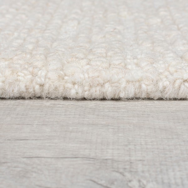 Tappeto avorio in lana tessuto a mano 120x170 cm Harris Boucle – Flair Rugs-image-4