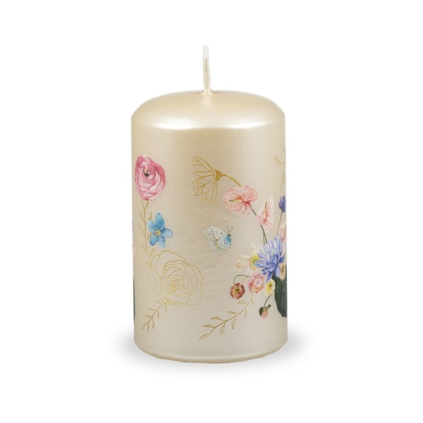 Candela beige, tempo di combustione 40 h Flower Paradise - Unipar