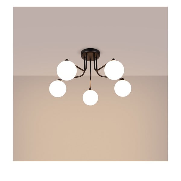 Plafoniera bianca e nera Beam – Sollux-image-1