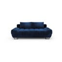 Divano letto a tre posti blu reale con rivestimento in velluto Cirrus - Windsor & Co Sofas
