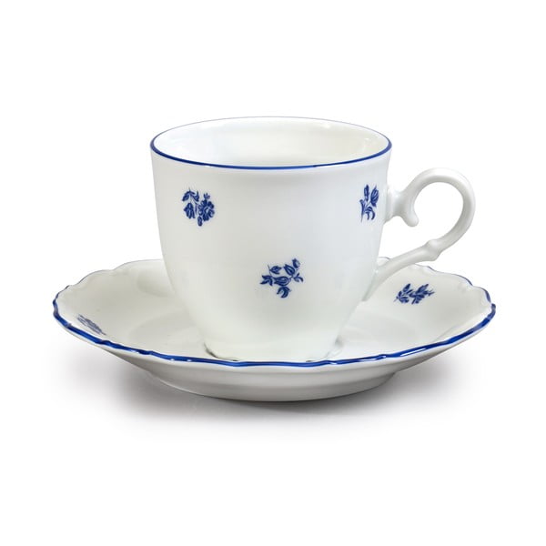 Set da caffè in porcellana con fiore blu Ophelia - Thun-image-1