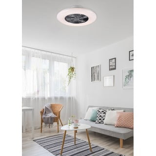 Plafoniera LED bianca/argentata Visby – Trio