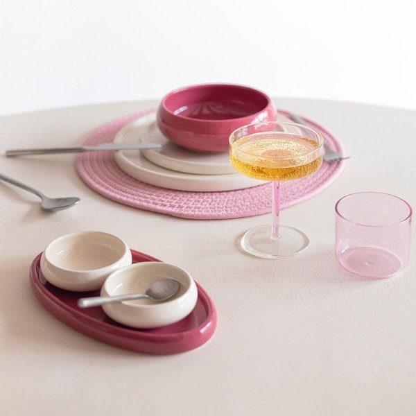 Piatto da portata rosa in gres Billie – ONA-image-2