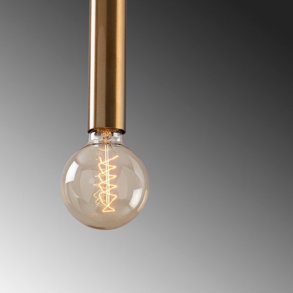 Lampadario dorato con paralume in metallo ø 4 cm Tempo – Opviq lights-image-4