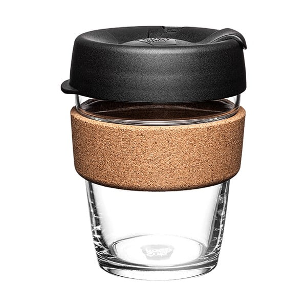 Tazza da viaggio nera/marrone 340 ml Brew Cork Black M – KeepCup