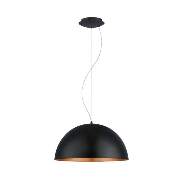 Lampadario nero/color bronzo con paralume in metallo ø 53 cm GAETANO 1 – EGLO